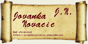 Jovanka Novačić vizit kartica